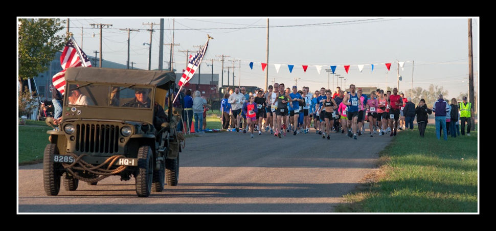 Start gate for Winged Foot 5K/10K Run